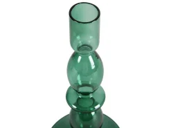Set Van 2 Kandelaars - D9 X H21 Cm En D9 X H18,5 Cm - Glas - Groen - Kandie-OZAIA New
