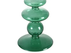 Set Van 2 Kandelaars - D9 X H21 Cm En D9 X H18,5 Cm - Glas - Groen - Kandie-OZAIA New