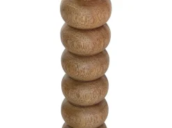 Set Van 2 Kandelaars Van Mangohout - H23 Cm - Naturel - Fainin-OZAIA New
