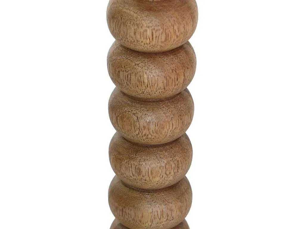 Set Van 2 Kandelaars Van Mangohout - H23 Cm - Naturel - Fainin-OZAIA New