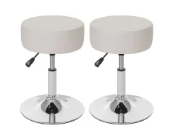 Set Van 2 Krukken Mcw-C22, Kunstleer, Creme-Vente-unique Sale