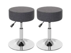 Set Van 2 Krukken Mcw-C22, Textiel, Grijs-Vente-unique Outlet