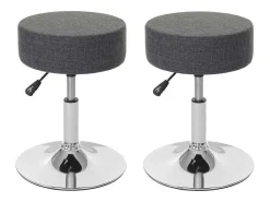 Set Van 2 Krukken Mcw-C22, Textiel, Grijs-Vente-unique Outlet