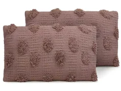 Set Van 2 Kussens 100% Getuft Katoen Jadel - 30 X 50 Cm - Oudroze-OZAIA Hot