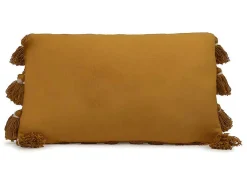 Set Van 2 Kussens Met Pompons Aspen - Getuft Katoen - 30 X 50 Cm - Bronze-OZAIA New