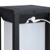 Set Van 2 Led-Buitenwandlampen Op Zonne-Energie - L. 15 X H. 30 Cm - Metaal - Zwart - Fozzano-SOLARGEO