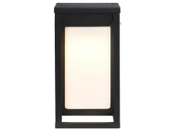 Set Van 2 Led-Buitenwandlampen Op Zonne-Energie - L. 15 X H. 30 Cm - Metaal - Zwart - Fozzano-SOLARGEO