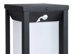 Set Van 2 Led-Buitenwandlampen Op Zonne-Energie - L. 15 X H. 30 Cm - Metaal - Zwart - Fozzano-SOLARGEO
