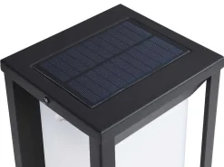 Set Van 2 Led-Buitenwandlampen Op Zonne-Energie - L. 15 X H. 30 Cm - Metaal - Zwart - Fozzano-SOLARGEO