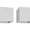 Set Van 2 Ledlampen In Aluminium - H10 Cm - Wit - Paisley-OZAIA Online