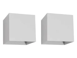 Set Van 2 Ledlampen In Aluminium - H10 Cm - Wit - Paisley-OZAIA Online