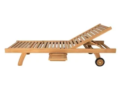 Set Van 2 Ligbedden Met Verschillende Standen In Teak - Licht Hout - Byblos Ii Van-MYLIA