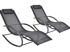 Set Van 2 Ligstoelen - Antraciet - Lombok Van-MYLIA Online