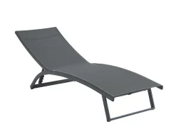Set Van 2 Ligstoelen Met Verschillende Standen Van Aluminium En Textileen - Antraciet - Saranda Van-MYLIA New