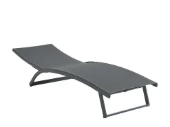 Set Van 2 Ligstoelen Met Verschillende Standen Van Aluminium En Textileen - Antraciet - Saranda Van-MYLIA New