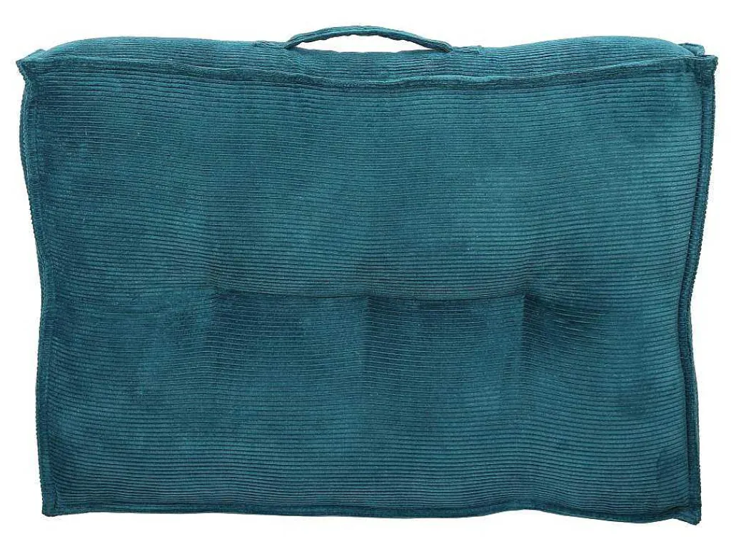 Set Van 1 Matras + 2 Palletkussens Van Ribfluweel - Blauw - Baila-OZAIA Clearance