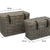 Set Van 2 Opbergkoffers Van Kubu Nefta - L80 X D45 X H55 Cm En L70 X D35 X H45 Cm - Natuurlijk Grijs-OZAIA Best