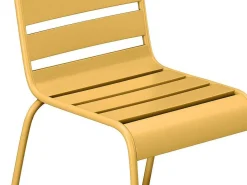 Set Van 2 Opstapelbare Tuinstoelen Van Metaal - Mosterdgeel - Mirmande Van-MYLIA Hot