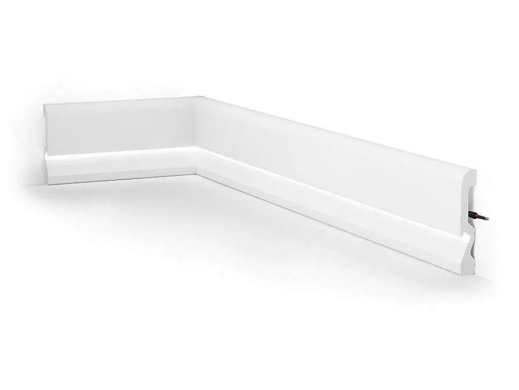 Set Van 3 Plinten Van Polystyreen L290 X H10 Cm Wit - Coreo-Vente-unique Online