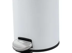 Set Van 2 Roestvrijstalen Pedaalemmers Pira - 30L En 3L - Wit En Goudkleurig-OZAIA Best