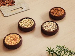 Set Van 4 Schaaltjes - D13 X H4 Cm - Mangohout - Naturel - Valisa-OZAIA Discount