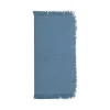 Set Van 4 Servetten Met Franje - Katoen - 45 X 45 Cm - Marineblauw - Pola-OZAIA