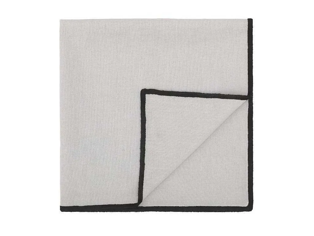 Set Van 4 Servetten Van Katoen En Linnen - 45 X 45 Cm - Taupegrijs - Borina-OZAIA Sale