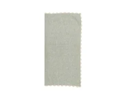 Set Van 4 Servetten Van Katoen - 45 X 45 Cm - Groen - Beige Rand - Loania-OZAIA Online
