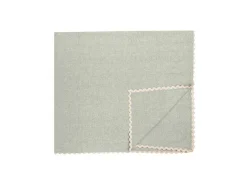 Set Van 4 Servetten Van Katoen - 45 X 45 Cm - Groen - Beige Rand - Loania-OZAIA Online