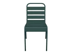 Set Van 2 Stapelbare Metalen Tuinstoelen - Dennengroen - Mirmande Van-MYLIA Sale