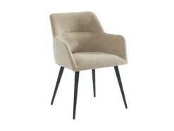 Set Van 2 Stoelen Heka - Met Armleuningen - Stof En Metaal - Beige-Vente-unique Sale