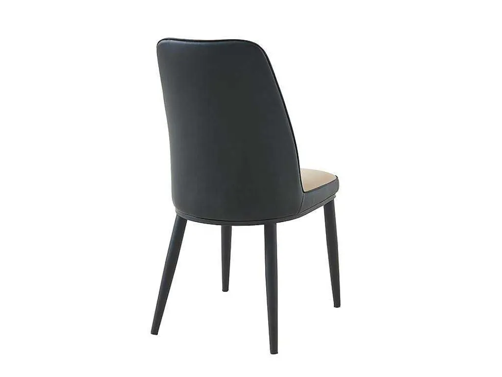 Set Van 2 Stoelen In Kunstleer En Metaal - Beige En Antraciet - Mildura-Vente-unique Hot