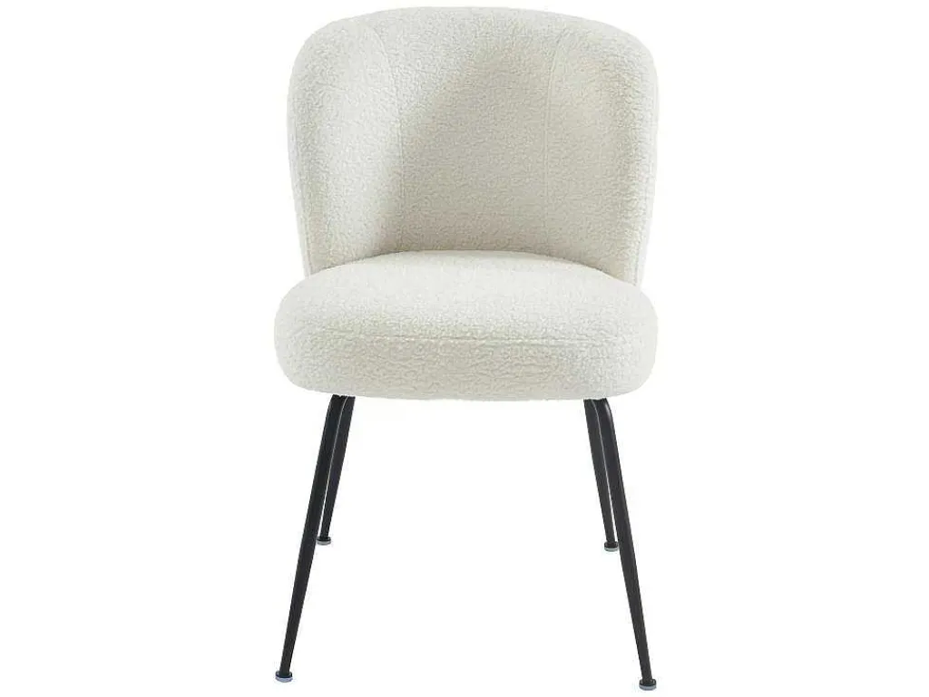 Set Van 2 Stoelen In Ribfluweel En Metaal - Wit - Polpona Van Pascal Morabito-Vente-unique Online