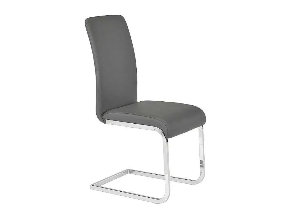 Set Van 4 Stoelen Lirica - Grijs Kunstleer-Vente-unique Discount