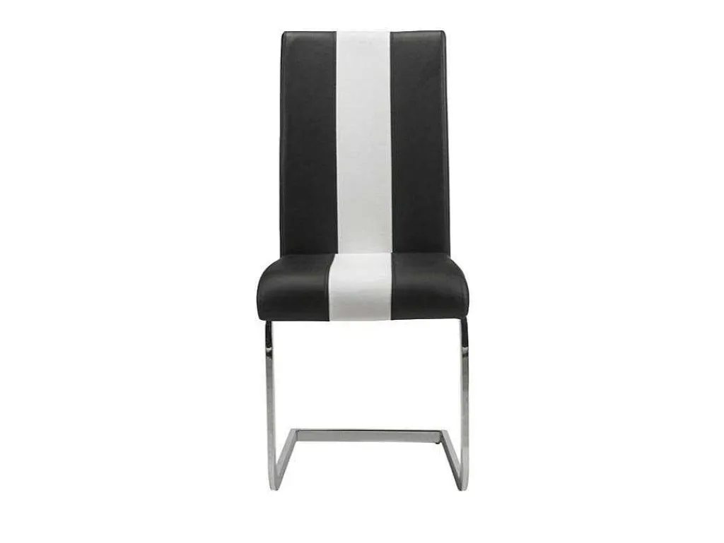 Set Van 4 Stoelen Trinity Van Kunstleer - Zwart En Wit - Van Pascal Morabito-Vente-unique Best