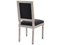Set Van 2 Stoelen Van Stof En Heveahout - Zwart - Amboisette-Vente-unique Discount