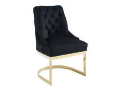 Set Van 6 Stoelen Van Velours En Goudkleurig Roestvrij Staal - Zwart - Porilaso Van-PASCAL MORABITO Discount