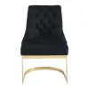 Set Van 2 Stoelen Van Velours En Goudkleurig Roestvrij Staal - Zwart - Porilaso Van-PASCAL MORABITO Online