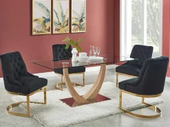 Set Van 2 Stoelen Van Velours En Goudkleurig Roestvrij Staal - Zwart - Porilaso Van-PASCAL MORABITO Online