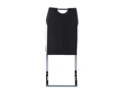 Set Van 4 Stoelen Winch - Zwart / Wit Kunstleer - Poten Van Chroom Metaal-Vente-unique Clearance