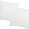 Set Van 2 Traagschuim Hoofdkussen 60 X 60 Cm - Perkaal Katoen - 91 Draden/Cm - 750 Gr - Wit - Auxence-Palacio Sale