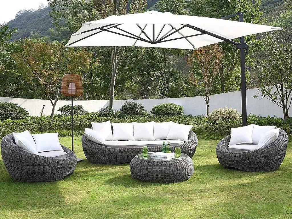 Set Van 2 Tuinfauteuils Van Gevlochten Hars - Grijs - Whiteheaven-MYLIA Best