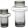 Set Van 2 Vazen Van Getint Glas - D25 X H30 Cm - Glas - Gerookt Grijs - Valoit-OZAIA New
