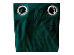 Set Van 2 Verduisterende Gordijnen Van Velours - L135 X H250 Cm - Groen Met Zilverkleurige Ogen - Darrel-OZAIA Clearance