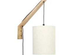 Set Van 2 Wandlampen Met Scandinavische Stijl - D35 X H48 Cm - Hout En Stof - Naturel En Beige - Paliana-OZAIA Clearance