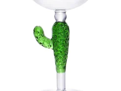 Set Van 4 Wijnglazen Met Cactusvoet - Transparant En Groen - O8,5 X H19,5 Cm - Gellif-OZAIA Best