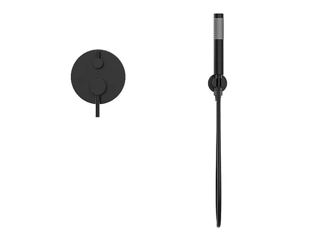 Set Van Inbouwdouche Met Mechanische Mengkraan - Mat Zwart - Tamise-Shower & Design Outlet