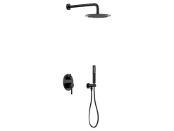 Set Van Inbouwdouche Met Mechanische Mengkraan - Mat Zwart - Tamise-Shower & Design Outlet