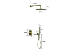 Set Van Inbouwdouche Met Mechanische Mengkraan - Geborsteld Nikkelkleurig - Tamise-Shower & Design Discount