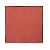 Set Van Tafellaken + 4 Servetten Van Linnen En Katoen - Zwarte Rand - Terracotta - 170 X 250 Cm - Borina-OZAIA Hot
